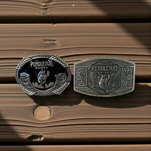 Pendleton Whisky Lot 2 Montana Silversmiths Bucking Horse Belt Buckle 2020 2022
